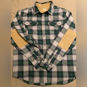 Mens Under Armor button up plaid shirt XL coldgear